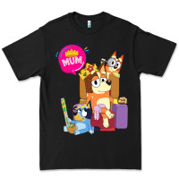 Black bluey mom dad funny queen for family lover t shirt Premium Tee - artisFamous