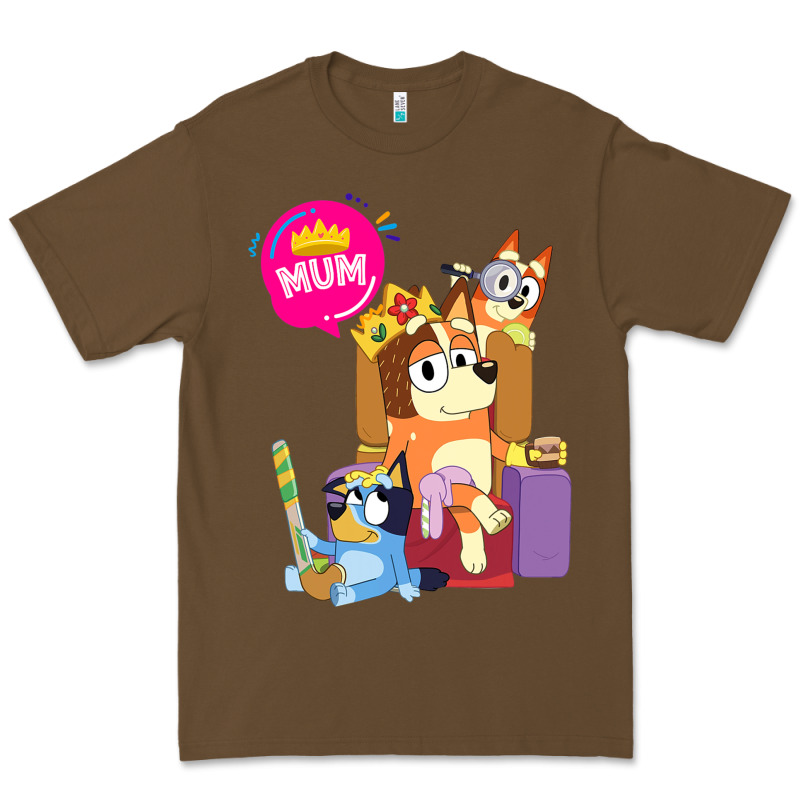 Bluey Mom Dad Funny Queen For Family Lover T Shirt Premium Tee by artisFamous | Teevron