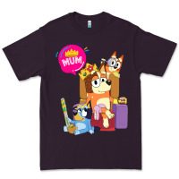 Plum bluey mom dad funny queen for family lover t shirt Premium Tee - artisFamous