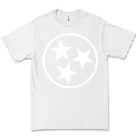 White tennessee flag vintage grunge distressed graphic Premium Tee - artisFamous