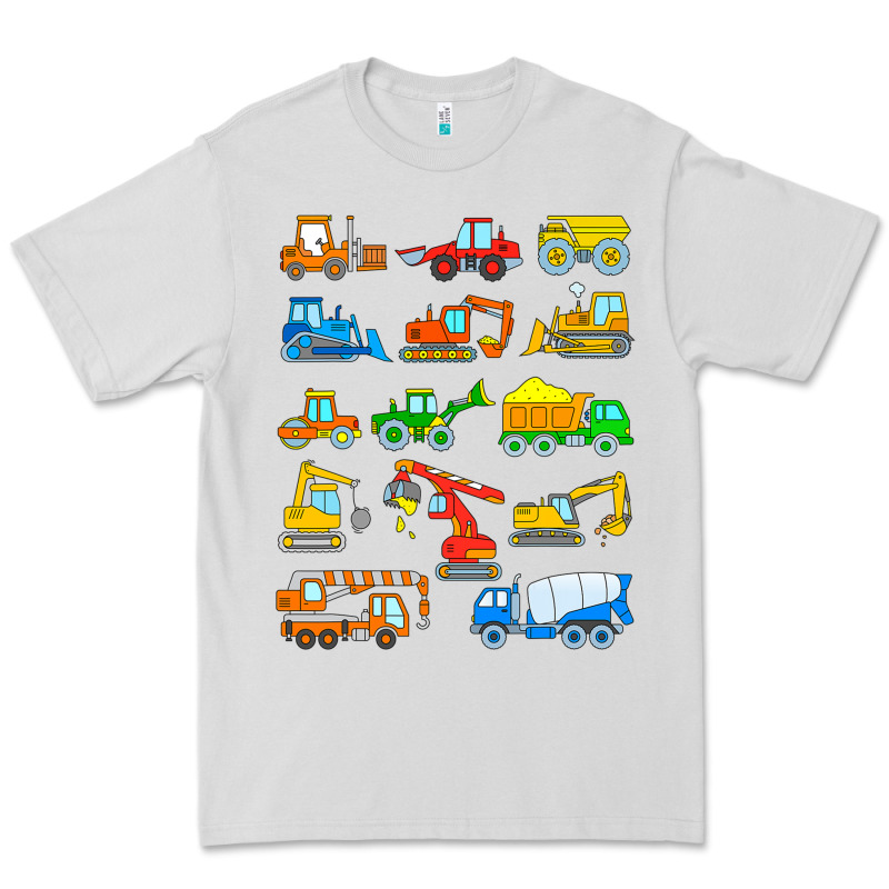 Construction Excavator Shirt For Boys Girls Men And Women T Shirt Premium Tee by artisFamous | Teevron