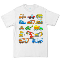 White construction excavator shirt for boys girls men and women t shirt Premium Tee - artisFamous