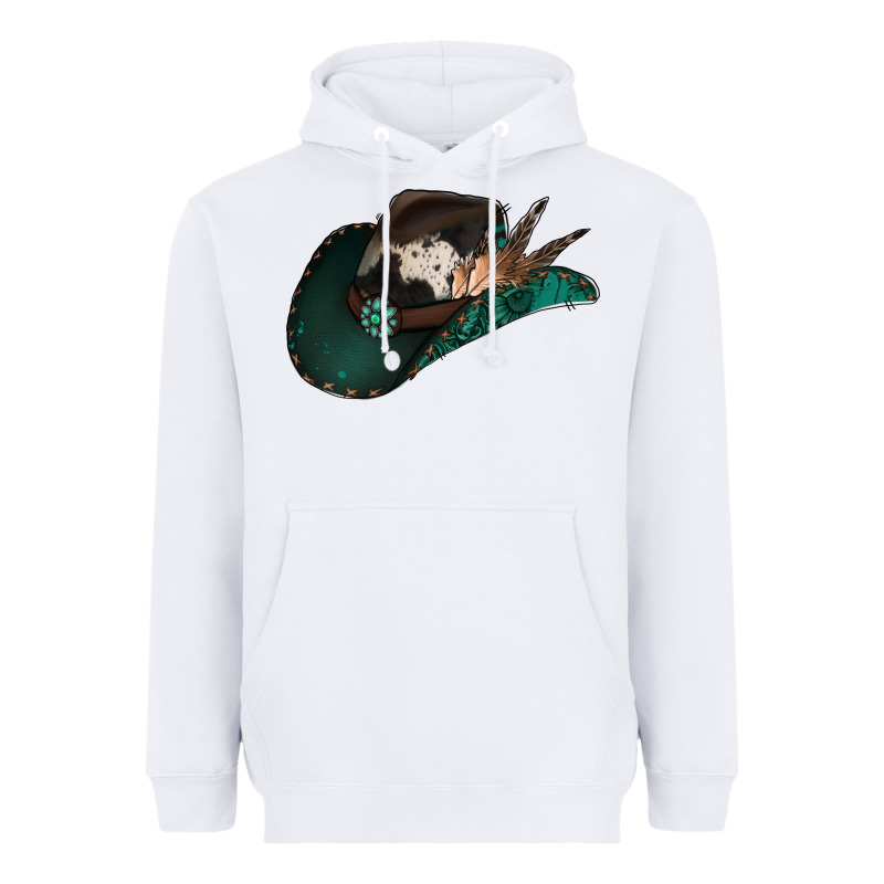Cowhide Flowers Cowboy Hat Heavyweight Hoodie by Jasminsmagicworld | Teevron