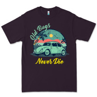 Plum Vintage Funny Beetle Bug Distressed Classic Cars Old Bugs Never Die Premium Tee - artisFamous