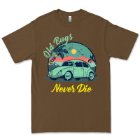 Cacao Vintage Funny Beetle Bug Distressed Classic Cars Old Bugs Never Die Premium Tee - artisFamous