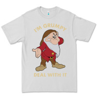 Dove Grey snow white i'm grumpy deal with it portrait t shirt Premium Tee - artisFamous