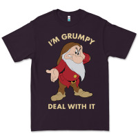 Plum snow white i'm grumpy deal with it portrait t shirt Premium Tee - artisFamous