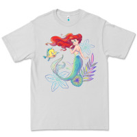Dove Grey the little mermaid ari  and flounder sea t shirt Premium Tee - artisFamous