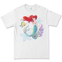 White the little mermaid ari  and flounder sea t shirt Premium Tee - artisFamous