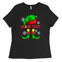 Black Elf Your Text Ladies Tee - CowhideDigitalArt