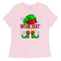 Bubblegum Pink Elf Your Text Ladies Tee - CowhideDigitalArt