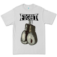 Dove Grey boxing vintage fight gloves Premium Tee - artisFamous