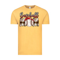 Vintage Mustard Baseball Mom Vintage Tee - CowhideDigitalArt