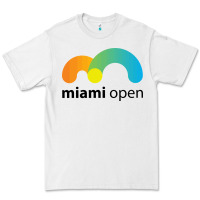 White MIAMI OPEN Premium Tee - artisFamous