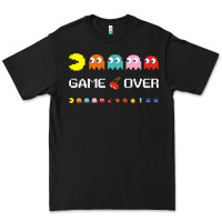 Black cool retro 80s pacman ghosts video games Premium Tee - artisFamous