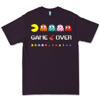 Plum cool retro 80s pacman ghosts video games Premium Tee - artisFamous