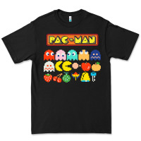 Black 80s pacman ghosts video games Premium Tee - artisFamous
