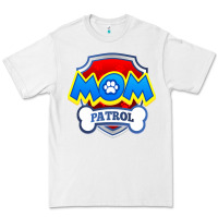 White funny mom patrol  funny dog mom gift birthday party t shirt Premium Tee - artisFamous
