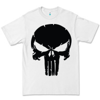 White the punisher skull black Premium Tee - artisFamous