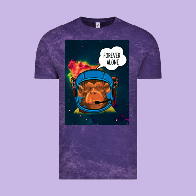 Forever Alone, Monkey, Space, Monkey At Space, Vintage Tee Designed By Bettercallsaul