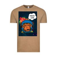 Vintage Coffee Forever Alone, Monkey, Space, Monkey At Space, Vintage Tee - Bettercallsaul