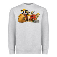 Heather Grey Cows With Sunflower Headbands Heavyweight Sweatshirt - Jasminsmagicworld