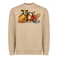 Mushroom Cows With Sunflower Headbands Heavyweight Sweatshirt - Jasminsmagicworld