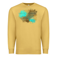 Antique Gold turquoise leopard patch Premium Sweatshirt - Jasminsmagicworld