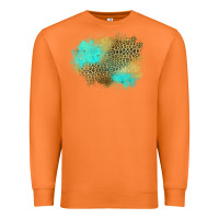 Carrot turquoise leopard patch Premium Sweatshirt - Jasminsmagicworld