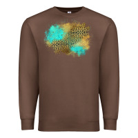 Chestnut turquoise leopard patch Premium Sweatshirt - Jasminsmagicworld