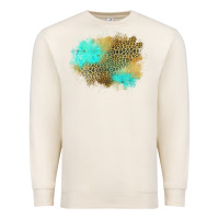 Sandshell turquoise leopard patch Premium Sweatshirt - Jasminsmagicworld