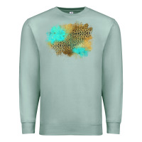 Seafoam turquoise leopard patch Premium Sweatshirt - Jasminsmagicworld