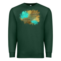 Sports Green turquoise leopard patch Premium Sweatshirt - Jasminsmagicworld
