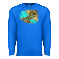 True Royal turquoise leopard patch Premium Sweatshirt - Jasminsmagicworld