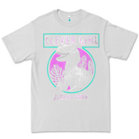 Dove Grey distressed teal raptor clever girl t shirt Premium Tee - artisFamous