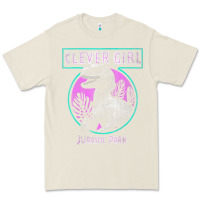 Bone distressed teal raptor clever girl t shirt Premium Tee - artisFamous