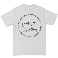 Dove Grey inclusion matters with empathy bravery respect Premium Tee - artisFamous