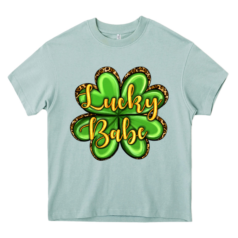 St. Patrick's Lucky Babe Heavy Core Tee by OliviaCreatesArt | Teevron