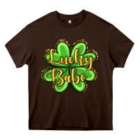 Chocolate Brown St. Patrick's Lucky babe Heavy Core Tee - OliviaCreatesArt