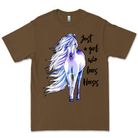 Cacao just a girl who loves horses Premium Tee - artisFamous