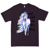 Plum just a girl who loves horses Premium Tee - artisFamous