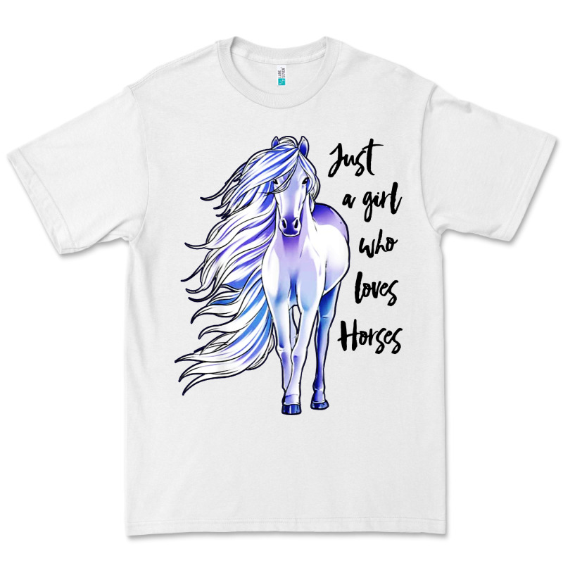 Just A Girl Who Loves Horses Premium Tee by artisFamous | Teevron