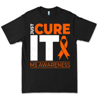 Black just cure it ms multiple sclerosis awareness Premium Tee - artisFamous