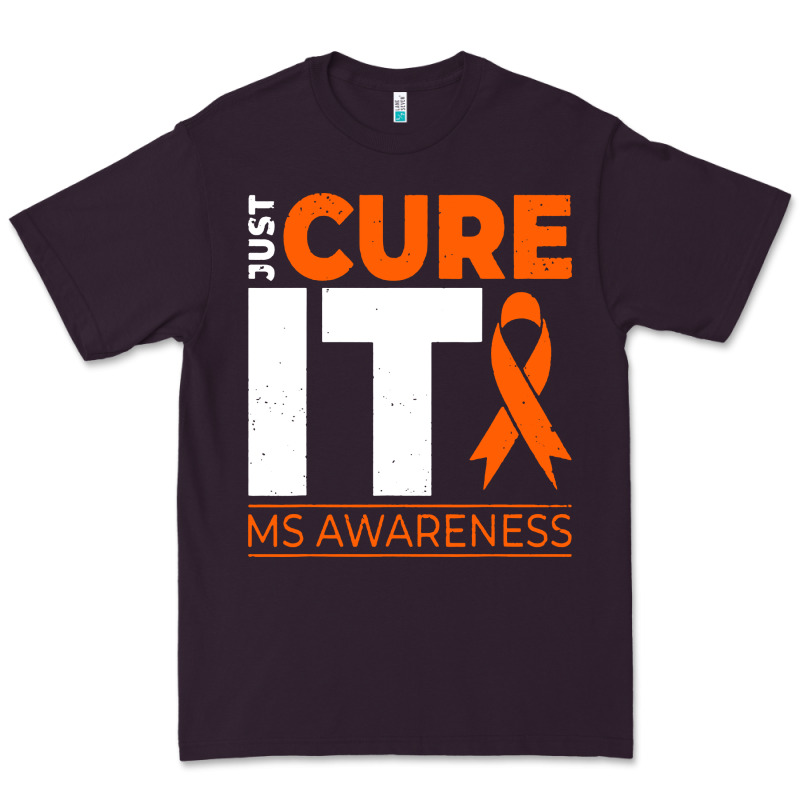 Just Cure It Ms Multiple Sclerosis Awareness Premium Tee by artisFamous | Teevron