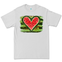 Dove Grey Watermelon Heart Premium Tee - artisFamous