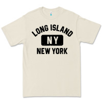 Bone long island ny gym style distressed amber print Premium Tee - artisFamous