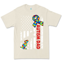 Bone mens distressed dinosaur autism dad usa flag Premium Tee - artisFamous