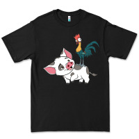 Black hei hei rooster and pig funny cartoon Premium Tee - artisFamous