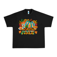Black Pumpkin Spice Junkie Urban Heavy Tee - CowhideDigitalArt