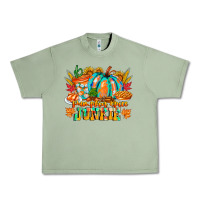 Oil Green Pumpkin Spice Junkie Urban Heavy Tee - CowhideDigitalArt